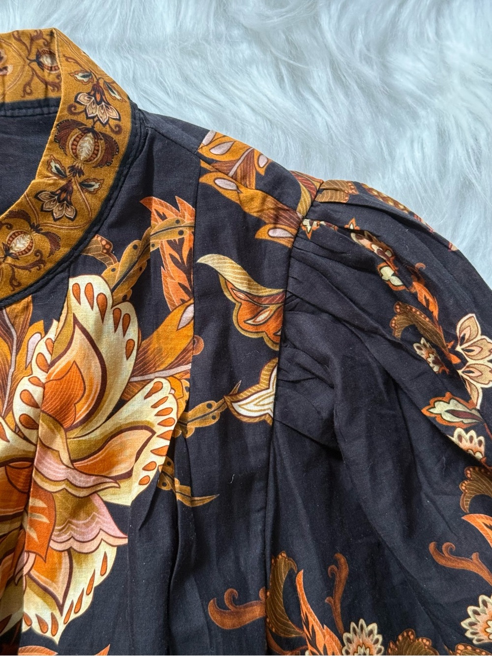 FARM Rio Majestic Garden Black Floral Belted Cotton Mini Dress, NWT π§π· - Picture 8 of 15